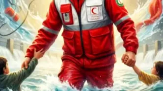 نجاتگر هلال‌احمر در سیل جهرم جان باخت