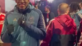 ویدئو: جشن دیوانه‌وار بازیکنان آرسنال پس از غلبه بر استون ویلا