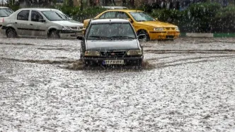بارش سنگین باران در نمک آبرود مازندران