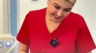 لحظه تولد دختر پیام نیازمند