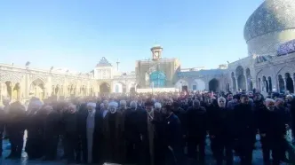 پیکر اشرف بروجردی در شهرری تشییع شد/ ویدئو