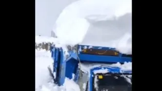 خودروها در این نقطه ایران زیر برف مدفون شدند