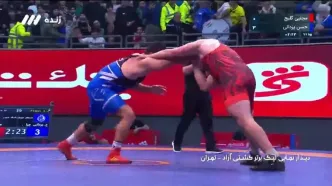 برتری قاطع حسن یزدانی در فینال ۹۷ کیلو +فیلم