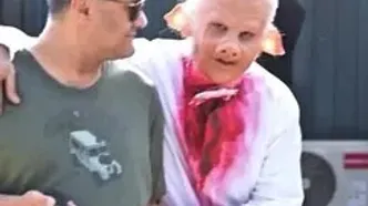 پشت صحنه بازی روزبه حصاری با گریم ترسناک