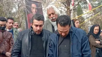 خاکسپاری حمید طالقانی در قطعه هنرمندان