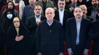 تصاویری متفاوت از همسر محمدباقر قالیباف در کنار مسعود پزشکیان