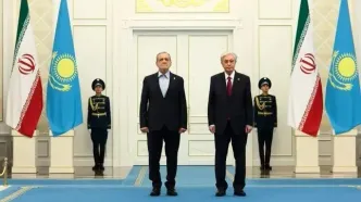 تصاویری از استقبال رسمی رئیس‌جمهوری قزاقستان از پزشکیان + عکس