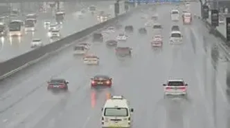 خوشحالی ساکنان دبی ار بارش شدید باران