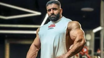 گردنبند طلای هادی چوپان با طرح ایران+عکس