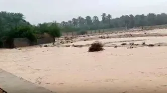 طغیان رودخانه فصلی شهرستان گراش استان فارس