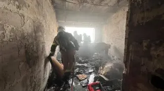 آتش‌سوزی در مجتمع مسکونی ۲۰ طبقه