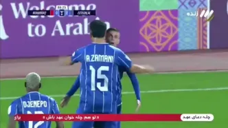 فیلم | گل سوم استقلال توسط یاسر آسانی؛ نمایش برتری آبی‌ها تکمیل شد