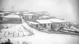 تصاویر؛ بارش برف پاییزی در روستاهای کوهستانی سوادکوه