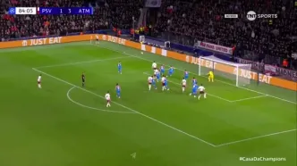 ویدیو: گل دوم آیندهوون به اتلتیکو مادرید توسط پپی