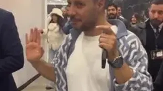 واکنش جالب جواد عزتی با بادیگاردهای جشن حافظ