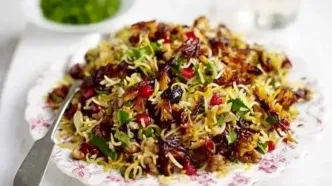 طرز تهیه انار پلو شیرازی | غذای خاص شب یلدا