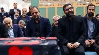 چند عکس از مراسم ختم خانواده سقاب اصفهانی با حضور پزشکیان و مقام‌های دولتی