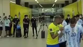 ویدئو: احترام ستاره‌های آرژانتین به نابغه برزیلی