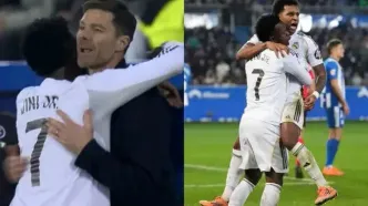 پیام وینیسیوس برای ژابی آلونسو با پاس گل و آغوش گرم!