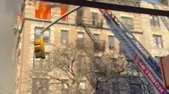 آتش‌سوزی یک ساختمان شش‌طبقه‌ در نیویورک