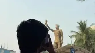 افتتاح بزرگترین مجسمه لیونل مسی در هند (ویدئو)