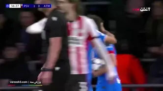 گل اول اتلتیکو مادرید به آیندهوون+ ویدئو