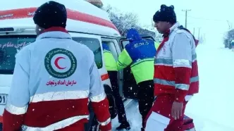 نجات گردشگر گرفتار در کوهستان‌های تکاب پس از 5 ساعت عملیات نفس‌گیر هلال‌احمر