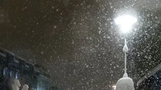 ویدئویی حال خوب کن از بارش برف در ارتفاعات تهران