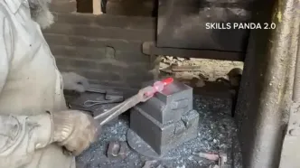 فرآیند دیدنی ساخت چکش در کارگاهی در پاکستان