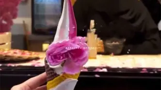 بستنی با طعم گل محمدیِ ایرانی در عربستان ترند شد