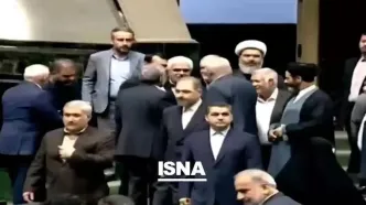 حضور پزشکیان در مجلس برای تقدیم بودجه + ویدیو