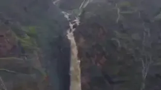 جاری شدن رودخانه سزار در دل کوه‌های لرستان