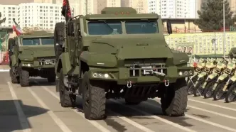 تصاویر خودروی ضد انفجار روسی درسیستان و بلوچستان