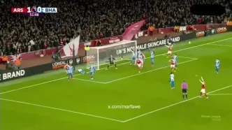 ویدیو: گل دوم آرسنال به برایتون با گل به خودی جئورجینیو روتر