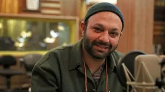 استایل عجیب صابر ابر با طاووس سفید