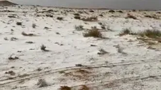 شمال عربستان سعودی سفیدپوش شد