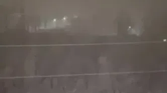 شدت بارش برف در دماوند را ببینید