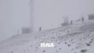 برف و بوران در توچال تهران