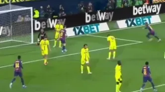 ویدئو: اصرار بارسا در محوطه جریمه سرانجام با گل یامال به ثمر نشست