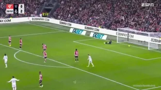 ویدیو: گل سوم رئال مادرید به بیلبائو توسط امباپه