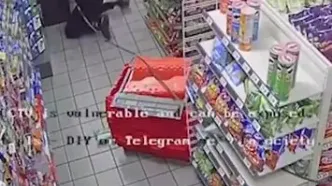 سرقت دستگاه خودپرداز یک فروشگاه با خودرو سرقتی