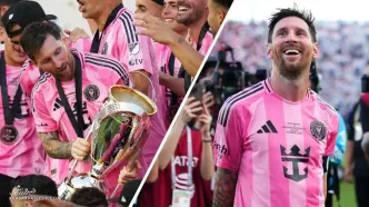 ویدیوی جشن قهرمانی اینترمیامی در آمریکا/ مسی فاتح MLS، بکام روی صحنه