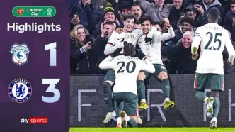 ویدیو| خلاصه بازی کاردیف ۱ - چلسی ۳/ پیروزی سخت آبی‌ها در دقایق پایانی