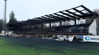 ویدئو: خشم هواداران افراطی، استادیوم را به آتش کشید