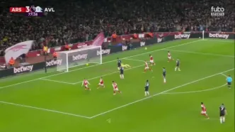 ویدیو: گل چهارم آرسنال به استون ویلا توسط گابریل ژسوس