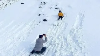 تصاویر؛ بارش برف در ارتفاعات تاریکدره همدان