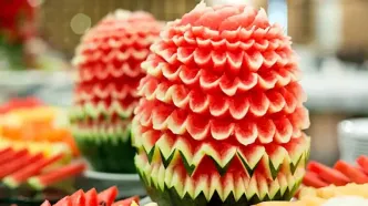 ترفندهای ساده برای برش شیک هندوانه شب یلدا + فیلم