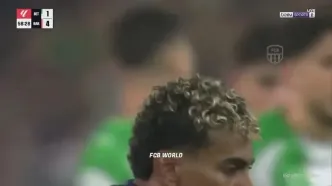 ویدیو: گل پنجم بارسلونا به رئال بتیس توسط لامین یامال