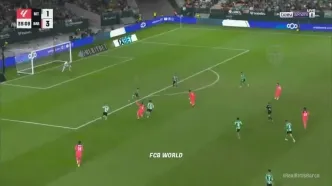 ویدیو: گل چهارم بارسلونا به رئال بتیس توسط فران تورس