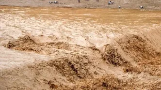 تصاویر هولناک از سیل در مسجدسلیمانِ خوزستان